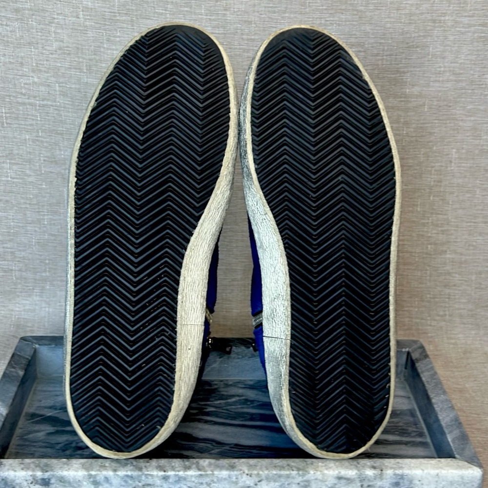 Golden Goose Francy High-Top Sneakers – Cobalt Blue Suede Like New EU 39/US 8.5 - Picture 8 of 11
